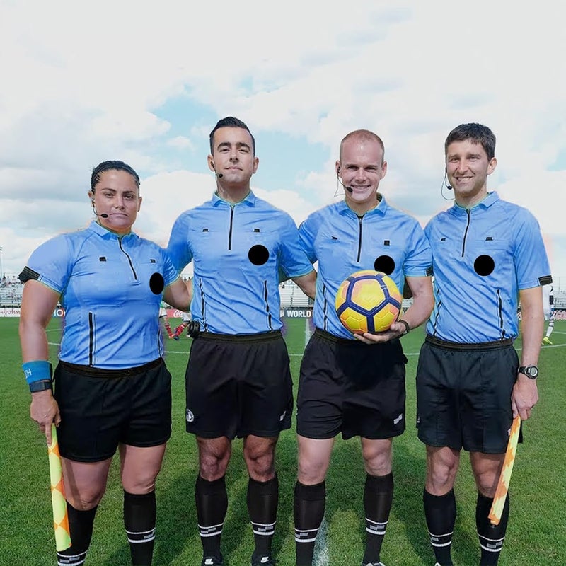 VKT Soccer Referee Shirt Jersey Kit Official Short Sleeve Ref Shirts Uniform Halloween Costume for Men & Women - Image 3